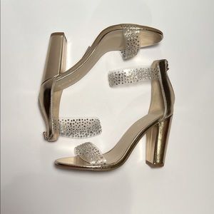 Bamboo Single Band Chunky Heel Sandal